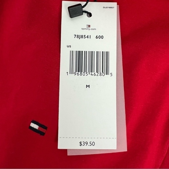 Tommy Hilfiger Men’s Pullover Shirts Sz Medium Color Red Short Sleeves $39.50 - Picture 7 of 11
